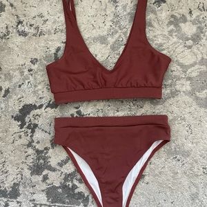 Missguided Brown Maroon Bikini
